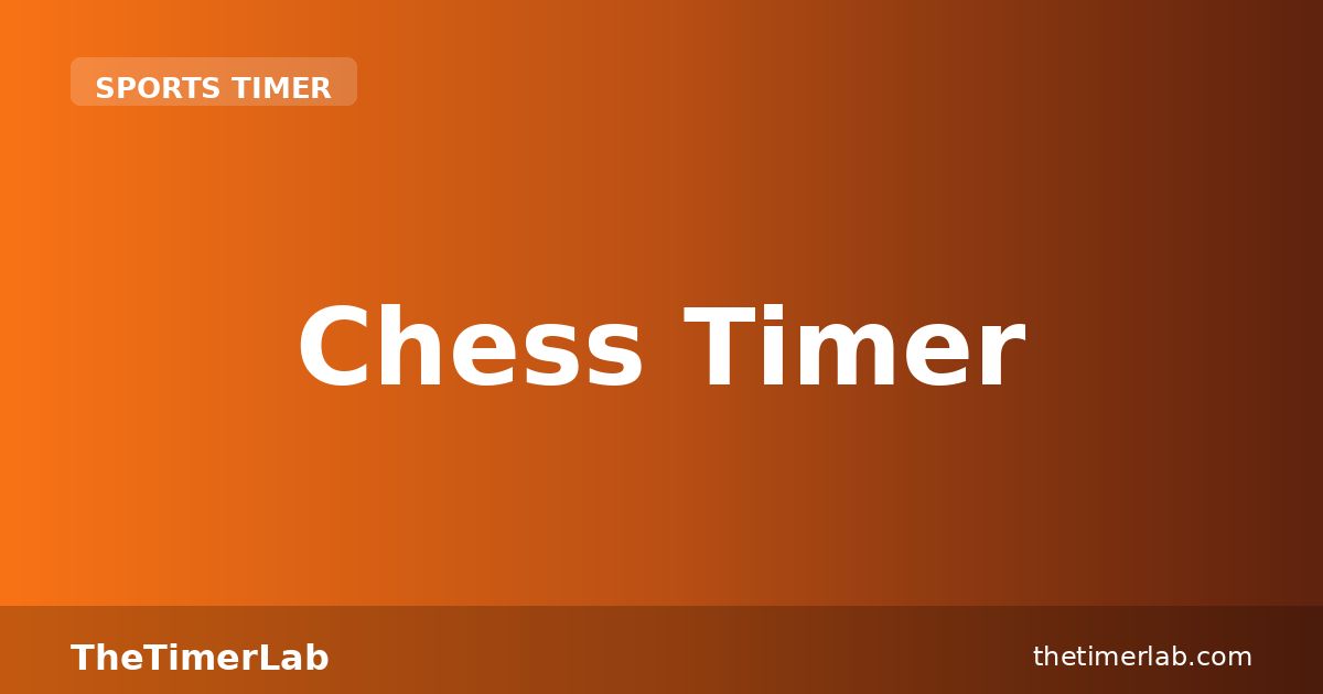 Chess Timer — Free Online Chess Clock | TheTimerLab
