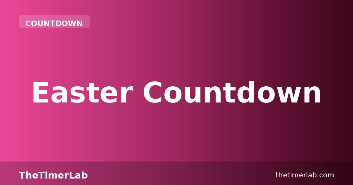 Easter Countdown 2027 — Free Days Until Easter Timer