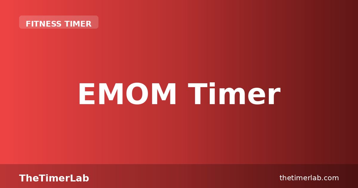 Sample Emom Tracker EMOM Timer — Free Every Minute on the Minute Timer